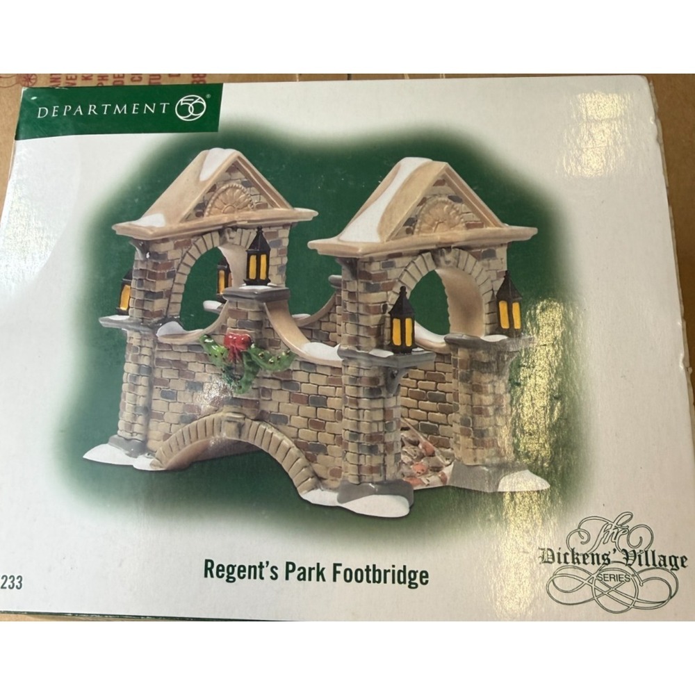 Department 56 Dickens Village Regent's Park Footbridge Porcelain Accessory #8072 - Picture 2 of 8